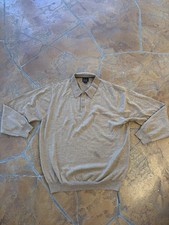 Jos. A. Bank Tailored Fit 100% Merino Wool V-Neck Sweater, Navy, Size L — listing 5