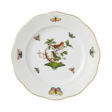 Herend Rothschild Bird (RO) Pattern Hand-Painted Porcelain Baluster Vase with Gold Rim — listing 6