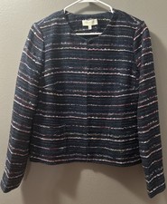 Multicolor Bouclé Tweed Longline Blazer — listing 6