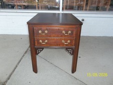 Chippendale-Style Mahogany Two-Tier End Table with Ball-and-Claw Feet — listing 3