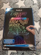 Royal Langnickel Engraving Art Picture Kit, Mini 5x8 inch (Set of 3 - Dolphin Holographic, Tiger Copper, Panda) — listing 5