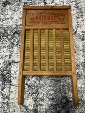 Antique National Washboard Co. No. 801 Brass Ribbed Washboard — listing 6