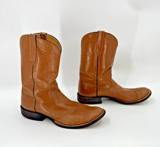 Rios of Mercedes Two-Tone Black & Tan Leather Cowboy Boots — listing 3