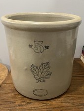 Western Stoneware Monmouth Pottery 8-inch Art Nouveau Blue Vase — listing 6