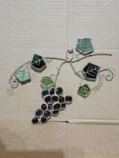 Stained Glass Style Decorative Plate with Grape Motif and Psalm 107:8 Scripture Yes - other name/label — listing 5