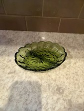 Indiana Glass 12" Clear Divided Relish Tray with Etched Floral & Starburst Pattern — listing 4