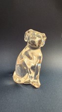 Clear Crystal Reclining Puppy/Dog Figurine with Red Heart — listing 4