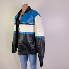Fried Denim NYC Men's Quilted Faux Leather Moto Jacket XL — listing 3