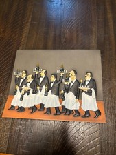 Guy Buffet 'Charge of the Italian Waiters' Framed Art Print, Champagne Waiters Series