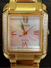 Citizen Eco-Drive Women's Diamond Watch, Model EW2460-56A, Mother-of-Pearl Dial, listing 4