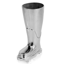 Decorative Pierced Metal Boot-Form Umbrella Stand / Vase Holder — listing 5