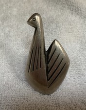 Vintage Swedish Pewter Brooch with Bellflower Motif — listing 3