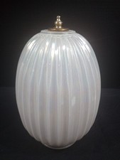 Vintage Hollywood Regency Table Lamp with Cream Glass Rose-Painted Font and Ornate Cast Metal Base — listing 2