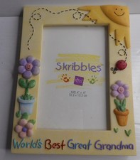 Skribbles Ceramic "You're the Best Grandma!" Picture Frame 4x6 — listing 3