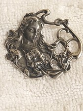 Antique Art Nouveau Gilt Cast Metal Footed Jewelry Casket with Floral Repoussé Design and Original Fabric Lining — listing 4