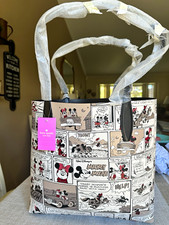 Kate Spade New York x Disney Minnie Mouse Clarabelle Cow Daisy Duck Striped Leather Tote — listing 6