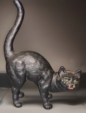 Antique Cast Iron Figural Sitting Cat Still Bank with Bow — listing 6
