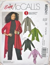 McCall's M5241 Easy '1 Hour Cardigan' Sewing Pattern, Size Y (Xsm-Sml-Med) — listing 5