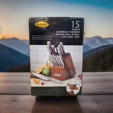 McCook 15-Piece German Forged Stainless Steel Knife Block Set — listing 3