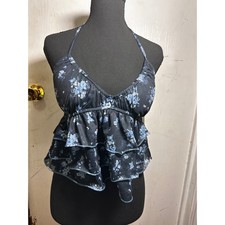 Floral Print Smocked Cap-Sleeve Top with Ruffle Trim, listing 6