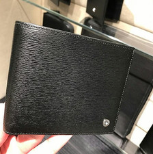 Montblanc Black Leather Bifold Wallet / Small Leather Good — listing 6