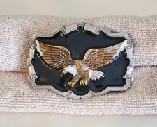 Vintage 1979 The Great American Buckle Co. Serialized Horse Belt Buckle, Hand-Painted Enamel, 3 3/4" x 2 1/2"