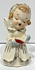 Porcelain Angel Ornament Figurine with Bisque Wings — listing 5