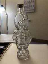 Amethyst Purple Glass Figural Man's Head Bottle with Top Hat Stopper — listing 2