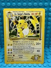 Pokémon Card Lot: Raticate Holo (Legendary Collection reverse/holo) and Lt. Surge's Raichu Holo (Gym Heroes 11/132) — listing 2