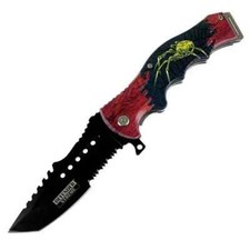 Black Widow Blades Spring-Assisted Folding Pocket Knife with Blue/Pink Marbled Handle — listing 4