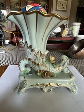 Hand-Painted Porcelain Vessel with Green Ground and Artist Signature, Dated 1989 — listing 3