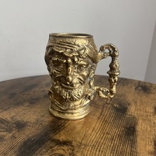 Figural Brass Miniature Cup with Two Seated Male Figures — listing 6