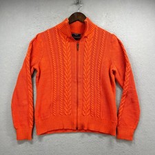 Chaps Denim Cream Ribbed Cotton-Blend Pullover Sweater, Men's XL