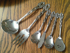 Oneida Community Chandelier Stainless 5-Piece Serving Set — listing 2