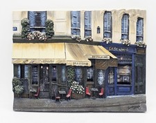 Scott Steele Dimensional 3D Cafe Scene Wall Art Plaque - Parisian Storefront — listing 6