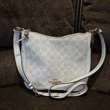 Coach Signature Canvas File Bag Crossbody in Brown/Black