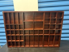 Vintage Wall-Mounted Wooden Curio Display Cabinet with Glass Door and Turned Finials — listing 6