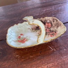 Bisque Porcelain Floral Basket with Handle, Multicolor Roses — listing 5