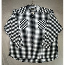 Men's Y2K Western Snap-Front Short Sleeve Gingham Shirt with Embroidered Crest — listing 6