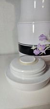 Vintage 1980s Thermal Serving Set with Insulated Carafe and Tumblers, Pastel Stripe Pattern, New Old Stock — listing 3