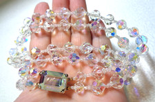 Vintage Long Multicolor Glass Bead Necklace Double Strand — listing 4
