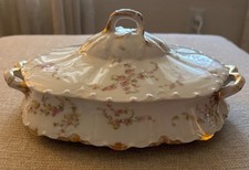 Haviland Limoges Hand-Painted Porcelain Serving Bowls, Pair (1923)