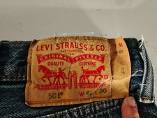 Vintage Levi's 501 Original Straight-Leg Denim Jeans, Size 34x30 — listing 6