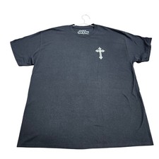 On The Low (OTL) Black Graphic T-Shirt with Winged Crowned Skull, Size L — listing 4