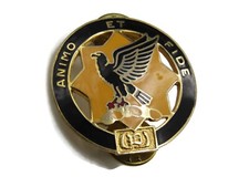 Vintage Enamel Lapel Badge with Bird/Dove Motif and 'Animo Et Fide' Latin Motto