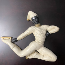 Pair of Vintage Chalkware Figural Table Lamp Bases - Old Fisherman/Peddler Man and Great Horned Owl — listing 2