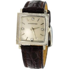 Vintage Longines Ladies' 14K White Gold Diamond Cocktail Wristwatch — listing 5