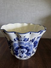 Delft Blue Hand-Painted Floral Vase, Ceramic Clog, and Ewer/Pitcher Collection — listing 3