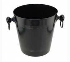 Cast Aluminum Champagne Chiller / Ice Bucket with Embossed Grapevine Motif and Ring Handles, listing 5