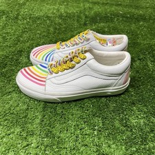 Vans Old Skool Flour Shop Rainbow White Leather Sneakers — listing 2